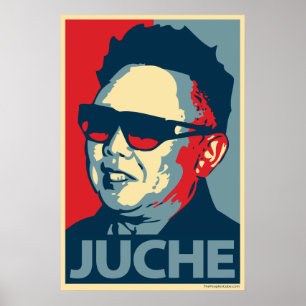 Kim Jong Il - Juche: OHP Poster