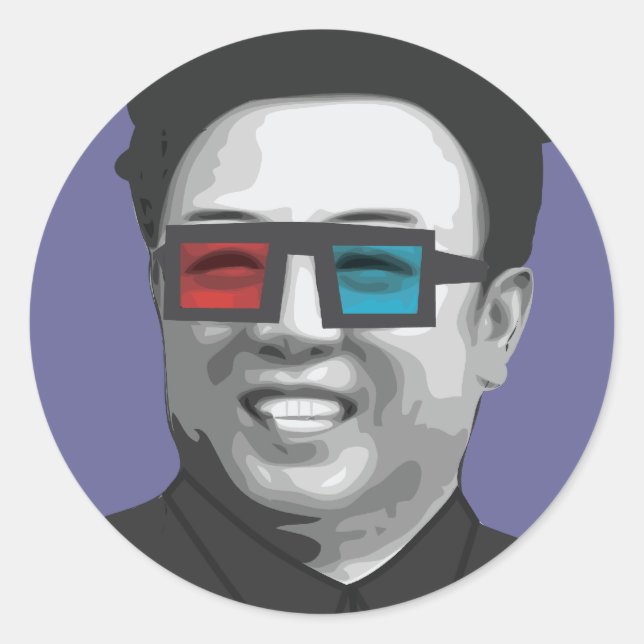 Kim Jong-Il - North Korea Classic Round Sticker (Front)
