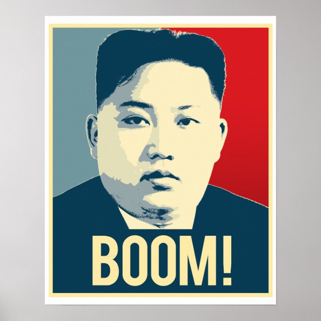 Kim Jong Un - Boom - Propaganda Poster - (Front)