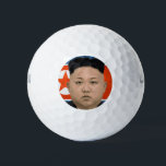 Kim Jong Un North Korean leader Golf Balls<br><div class="desc">Express your politics with this image on golf balls of the North Korean leader,  Kim Jong Un. Image can easily be removed or changed using the template. Other brands and package sizes are available -- see options on the right.</div>