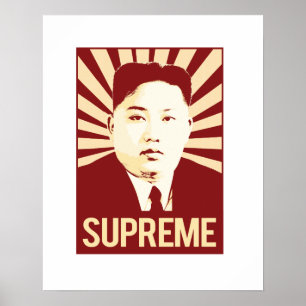 Kim Jong Un Propaganda - Supreme - Poster