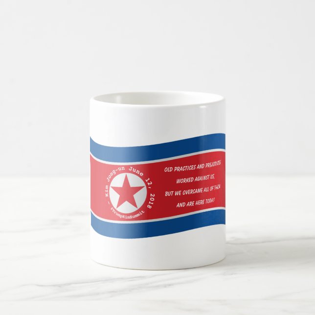 Kim Jong un Quote Trump Kim Summit North Korea USA Coffee Mug (Center)