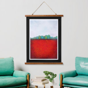 Kim Niles Arbor Landscape RED Hanging Tapestry