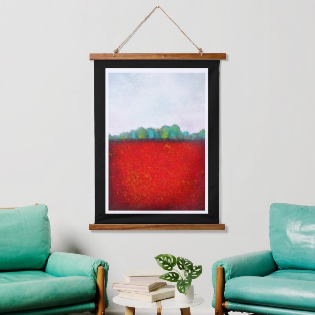 Kim Niles Arbor Landscape RED Hanging Tapestry (Living Room)