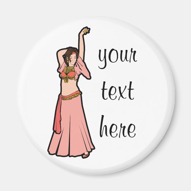 Kim Pink Belly Dancer Magnet (Front)