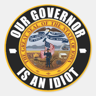 Kim Reynolds is an idiot Classic Round Sticker