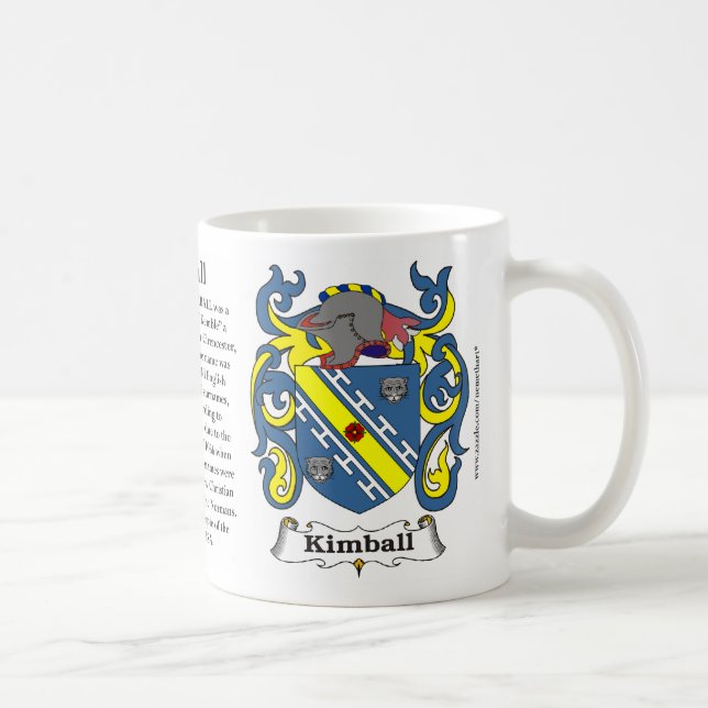 Kimball Family Coat of Arms Mug (Right)