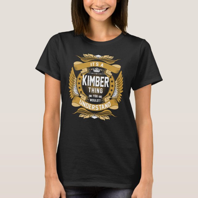 KIMBER Name, KIMBER family name crest T-Shirt (Front)