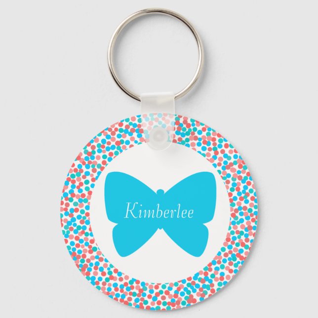 Kimberlee Butterfly Dots Keychain - 369 (Front)