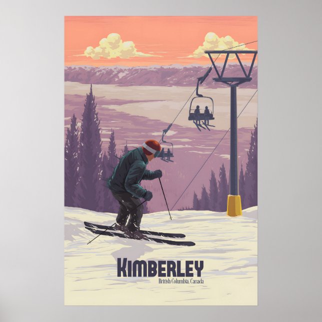 Kimberley Ski Resort Canada Travel Poster (Front)