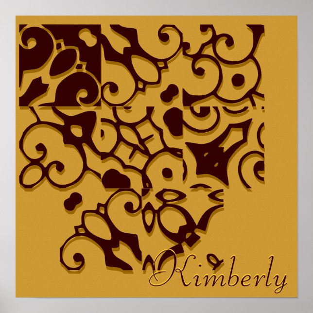 Kimberly Designer Name Poster - Customisable (Front)