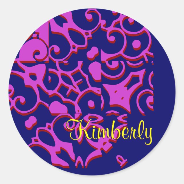 Kimberly Designer Name Sticker - Customisable (Front)