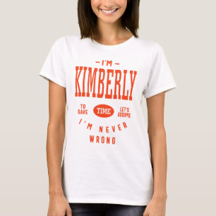 Kimberly Personalised Name Birthday Gift T-Shirt