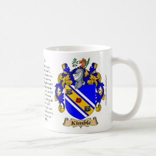 Kimble, the Origin, the Meaning and the Crest Coffee Mug