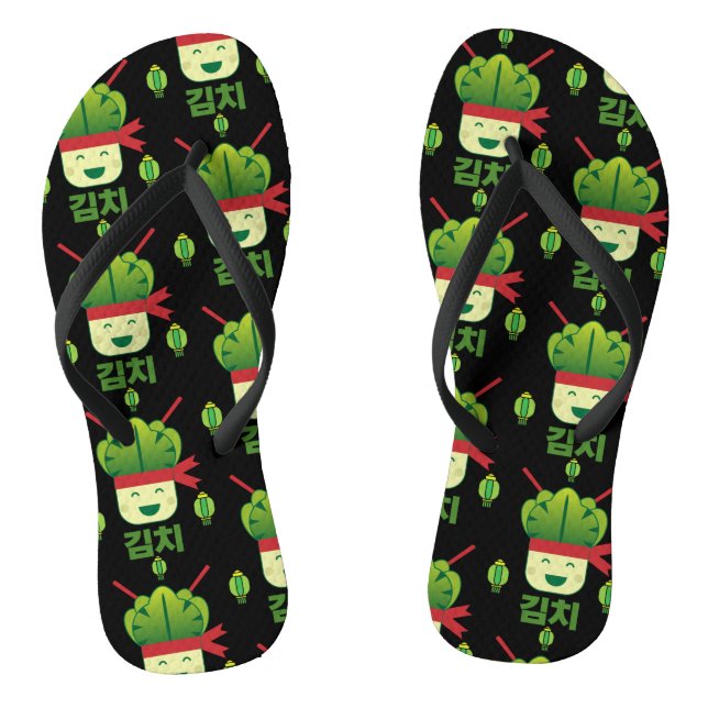 Kimchi Asian Food   Flip Flops (Footbed)