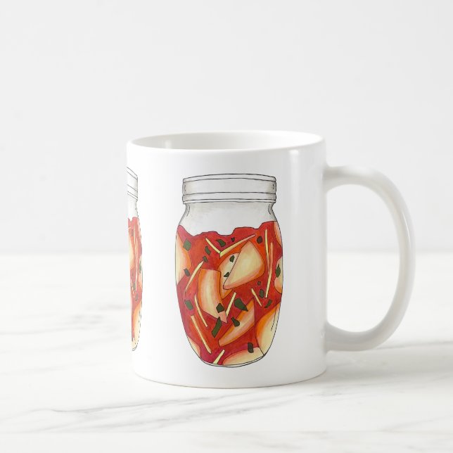 Kimchi Fermented Cabbage Korean Food Cuisine Coffee Mug (Right)