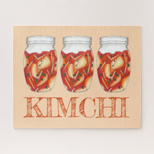 Kimchi Fermented Cabbage Korean Food Cuisine Jigsaw Puzzle