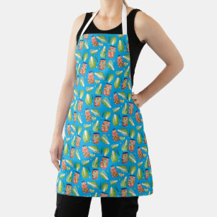 KIMCHI Ingredients Watercolor Cabbage Spicy Unique Apron