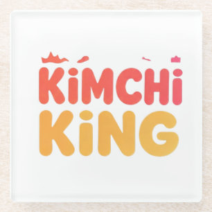 Kimchi King Glass Coaster