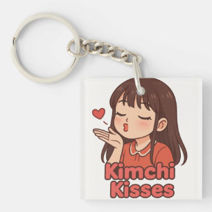 Kimchi Kisses – Cute Kawaii T-Shirt for Food Lover Key Ring