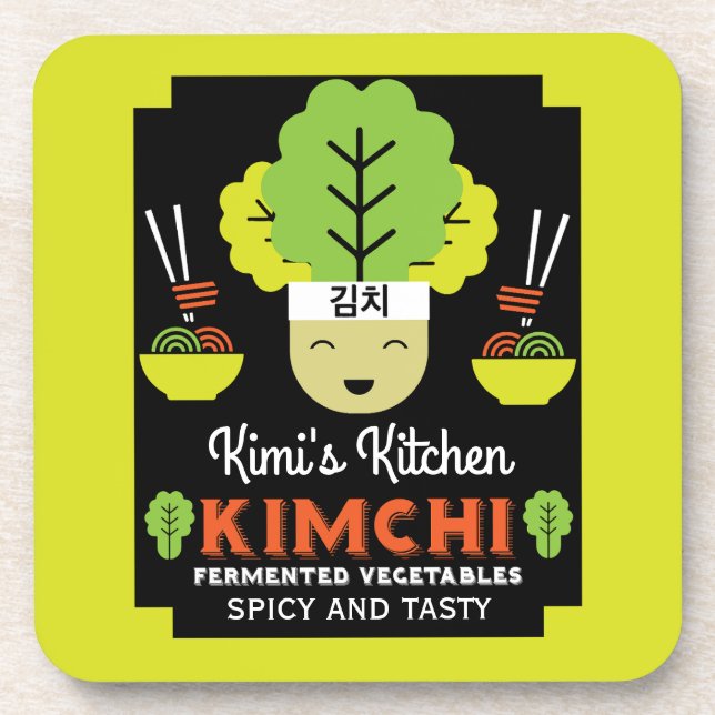 Kimchi Kitchen Home Made Food Coaster (Front)