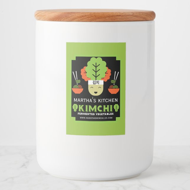 Kimchi Kitchen Home Made Food Label (Front)