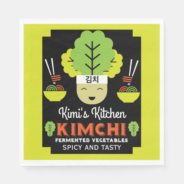 Kimchi Kitchen Home Made Food Napkin (Front)