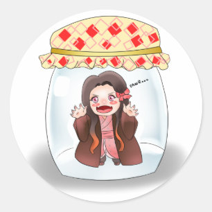 Kimetsu no Yaiba (Nezuko chibi sticker) Classic Round Sticker