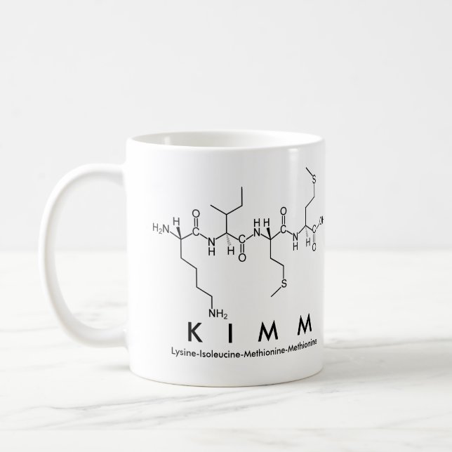 Kimm peptide name mug (Left)