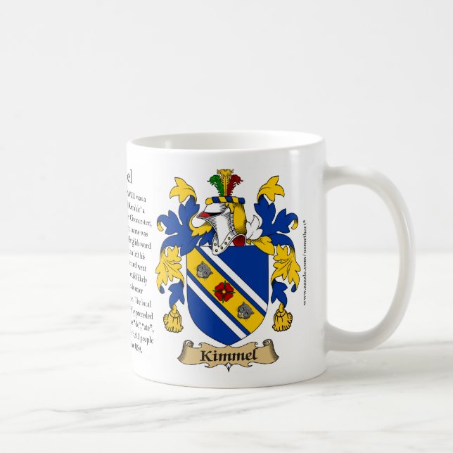 Kimmel, the Origin, the Meaning and the Crest Coffee Mug (Right)