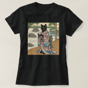 Kimono Black Cat T-Shirt