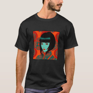 Kimono Female Retro Japanese Samurai Geisha Vintag T-Shirt