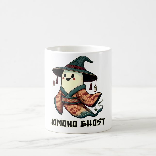 Kimono ghost - Trick or treat  - Happy halloween  Coffee Mug (Center)