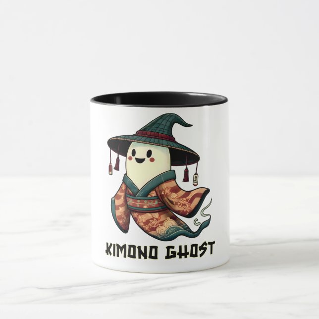 Kimono ghost - Trick or treat  - Happy halloween  Mug (Center)