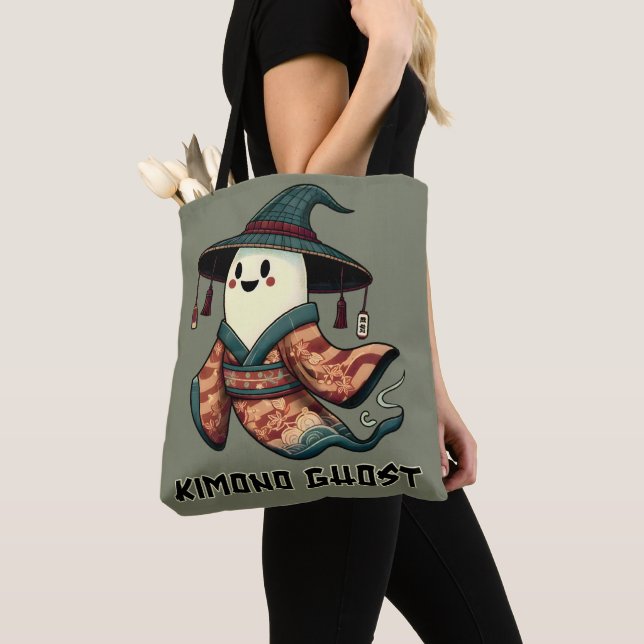 Kimono ghost - Trick or treat  - Happy halloween  Tote Bag (Close Up)
