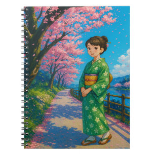 “Kimono Girl – Cherry Blossom Notebook