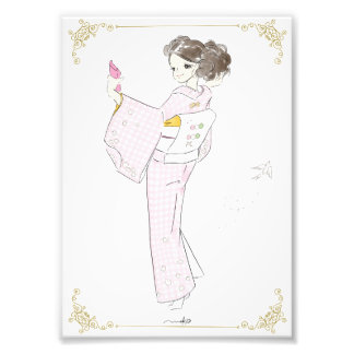 kimono girl photo print