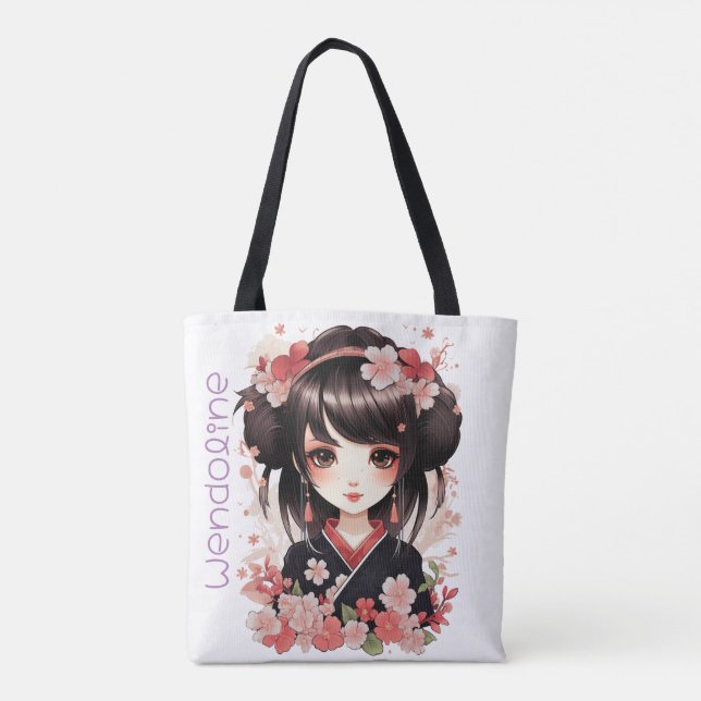 Kimono Girl Tote Bag (Back)