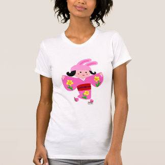 Kimono Girl Usagi Pink Cartoon T-Shirt
