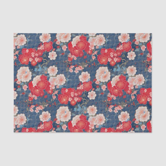 Kimono inspired japanese pattern tissue Paper (Front)