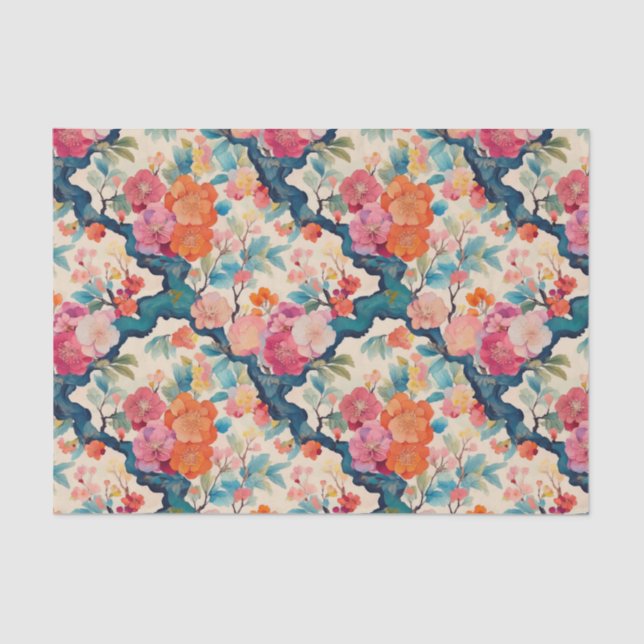 Kimono inspired japanese pattern tissue Paper (Front)