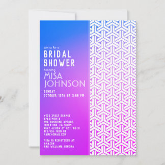 KIMONO pattern | Bridal Shower Invitations