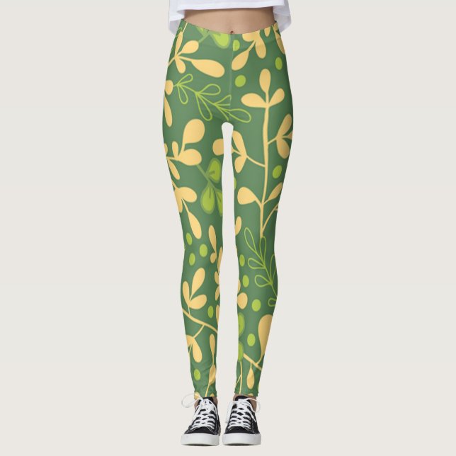 Kimono Plants Leggings (Front)