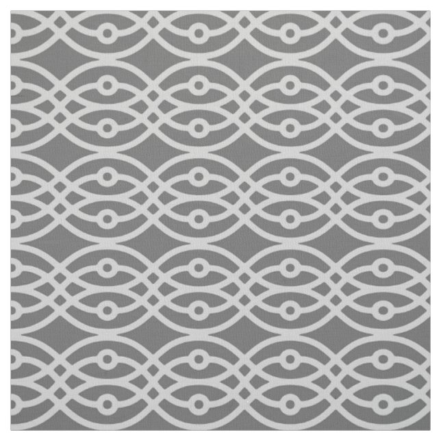 Kimono print, dark grey and silver grey fabric (Swatch)