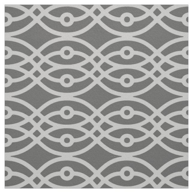 Kimono print, dark grey and silver grey fabric (Swatch)