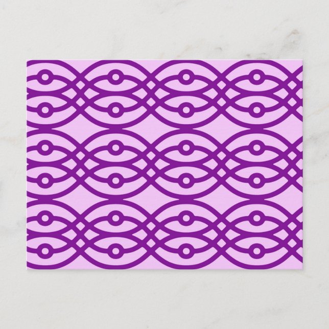 Kimono print, lavender and purple postcard (Front)