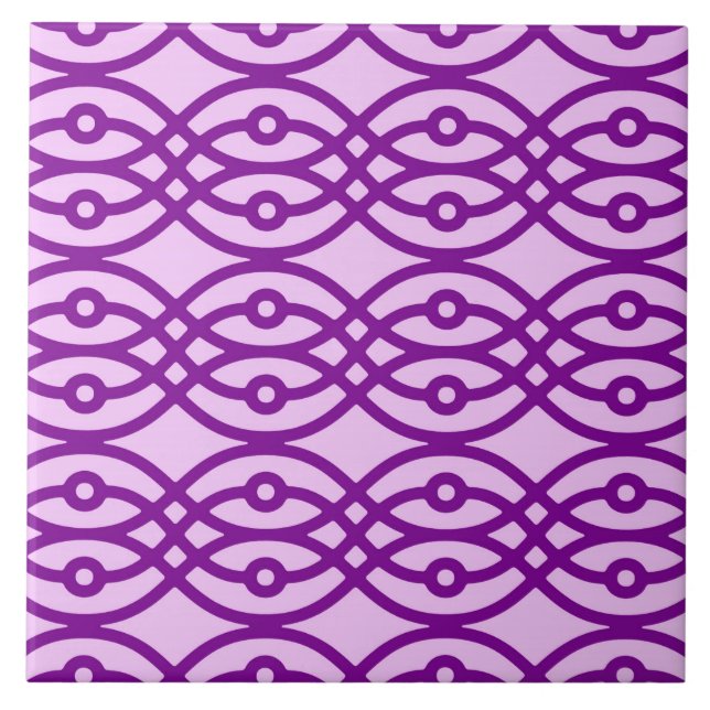 Kimono print, lavender and purple tile (Front)