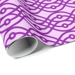 Kimono print, lavender and purple wrapping paper