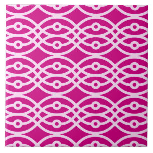 Kimono print, magenta and pink tile