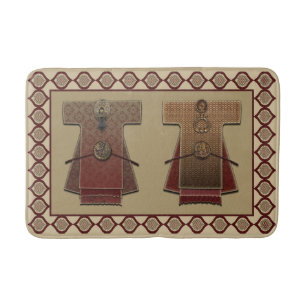 Kimonos Gold and Red Bath Mat